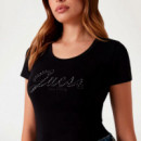 Camiseta con Logotipo Bordado  GUESS
