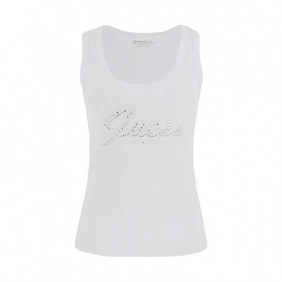 Top sin Mangas con Logotipo Bordado  GUESS