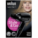 BRAUN HD130E Secador de Viaje 1200W Negro