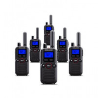 MIDLAND Pack 6 Walkie Talkies Pmr 32 Canales con Micro Auricular BR180