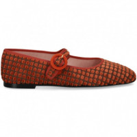 Bailarina Hebilla Terciopelo Camel  PRETTY BALLERINAS