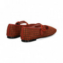 Bailarina Hebilla Terciopelo Camel  PRETTY BALLERINAS