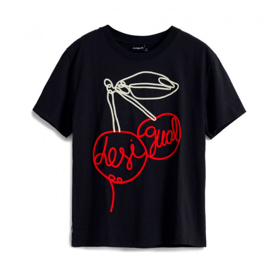 Camiseta Relieve Cerezas  DESIGUAL