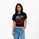 Camiseta Relieve Cerezas  DESIGUAL