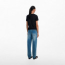 Camiseta Frase Bordada  DESIGUAL