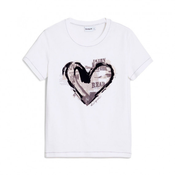 Camiseta Corazón Periódico  DESIGUAL