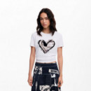 Camiseta Corazón Periódico  DESIGUAL
