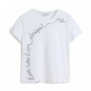 Camiseta Frase Bordada  DESIGUAL