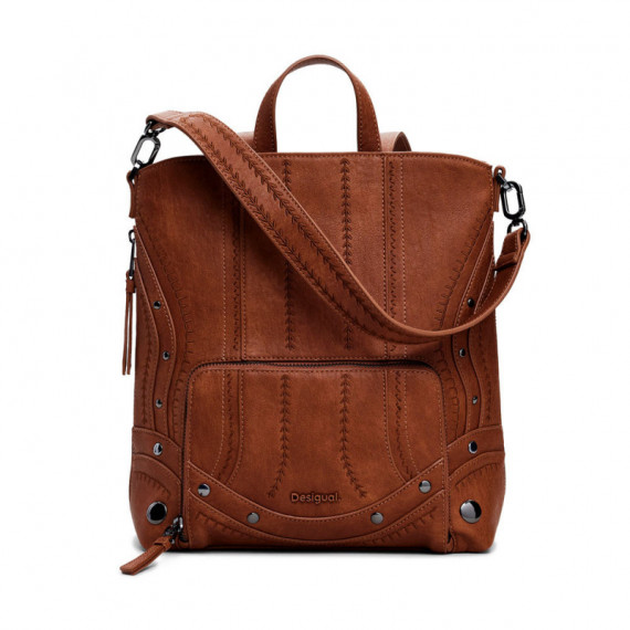 Mochila Efecto Piel Patch Pequeña  DESIGUAL