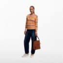 Mochila Efecto Piel Patch Pequeña  DESIGUAL