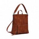 Mochila Efecto Piel Patch Pequeña  DESIGUAL