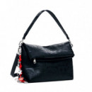 Bolso Solapa Efecto Piel Mickey Mediano  DESIGUAL