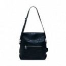 Bolso Solapa Efecto Piel Mickey Mediano  DESIGUAL