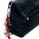 Bolso Solapa Efecto Piel Mickey Mediano  DESIGUAL
