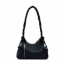 Bolso Logo 3D Asa Fruncida Mediano  DESIGUAL