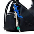 Bolso Logo 3D Asa Fruncida Mediano  DESIGUAL
