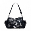 Bolso Bowling Efecto Piel Letras Mediano  DESIGUAL
