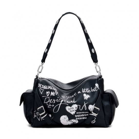 Bolso Bowling Efecto Piel Letras Mediano  DESIGUAL