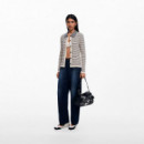 Bolso Bowling Efecto Piel Letras Mediano  DESIGUAL