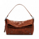 Bolso Efecto Piel Bordados Mediano  DESIGUAL