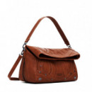 Bolso Efecto Piel Bordados Mediano  DESIGUAL