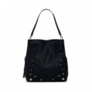 Bolso Efecto Piel Bordados Mediano  DESIGUAL