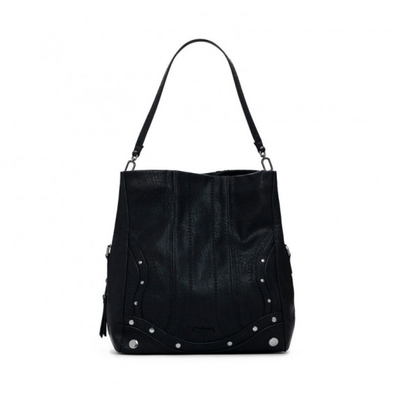 Bolso Efecto Piel Bordados Mediano  DESIGUAL