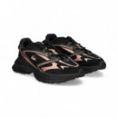 Deportivo Piel+malla Rosa+negro  LACOSTE