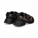 Deportivo Piel+malla Rosa+negro  LACOSTE