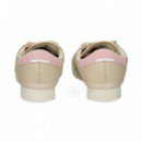 Talon Rosa Deportivo Piel Beige  LACOSTE