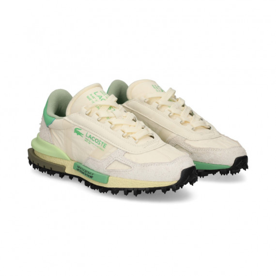 Deportivo Ante+nylon Verde+blanco  LACOSTE