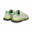 Deportivo Ante+nylon Verde+blanco  LACOSTE