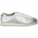 Lengueta Blanca Deportivo Piel Plata  LACOSTE