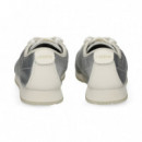 Lengueta Blanca Deportivo Piel Plata  LACOSTE