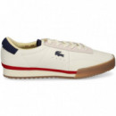 Talon Azul Vivo Rojo Piel Blanco  LACOSTE