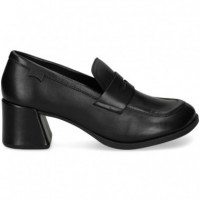 Mocasin Bordon Antifaz Piel Negro  CAMPER