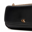 Bolso de Hombro Pequeño con Cadena de Herrajes con Logo Monograma  CALVIN KLEIN JEANS