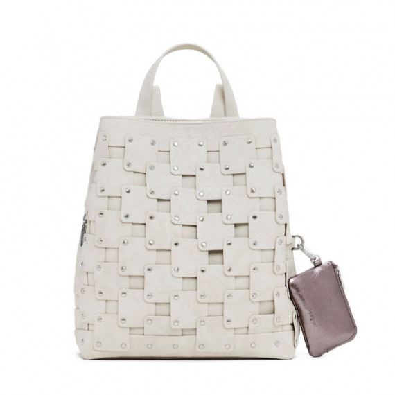 Mochila Parches Efecto Piel Mediana  DESIGUAL