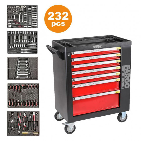 Carro Herramientas 7 Cajones 232 Pcs FARGO TOOLS