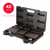 Estuche Puntas 6 y 12 Cantos Inviolable FARGO TOOLS 42 Pcs