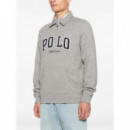 Polo RALPH LAUREN - ZIPMOCKM3-LONG Sleeve-sweatshirt - Dark Vintage Heather - 710981150001/DARK Vintage Heather