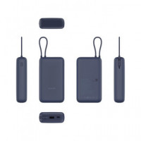 XIAOMI Bateria Externa 20000MAH con Cable Integrado Azul BHR8975GL