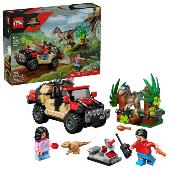 LEGO 76972 Huida en Todoterreno y Raptor Al Acecho
