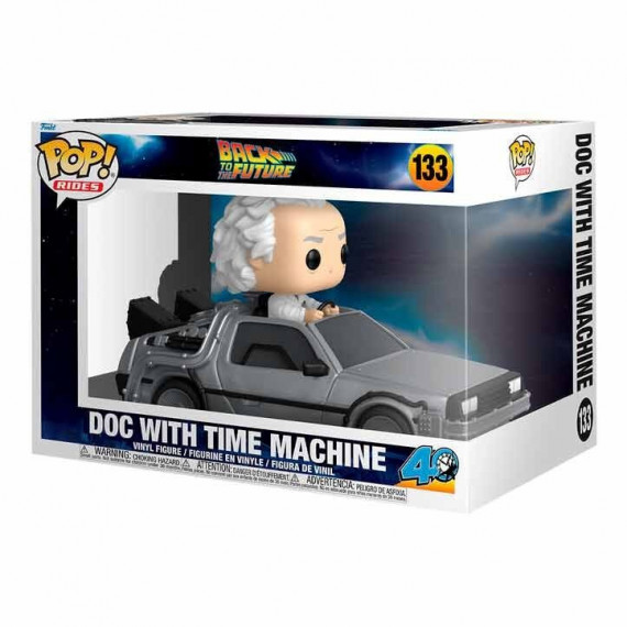 FUNKO Pop Rides Deluxe Regreso Al Futuro Doc With Time Machine 133