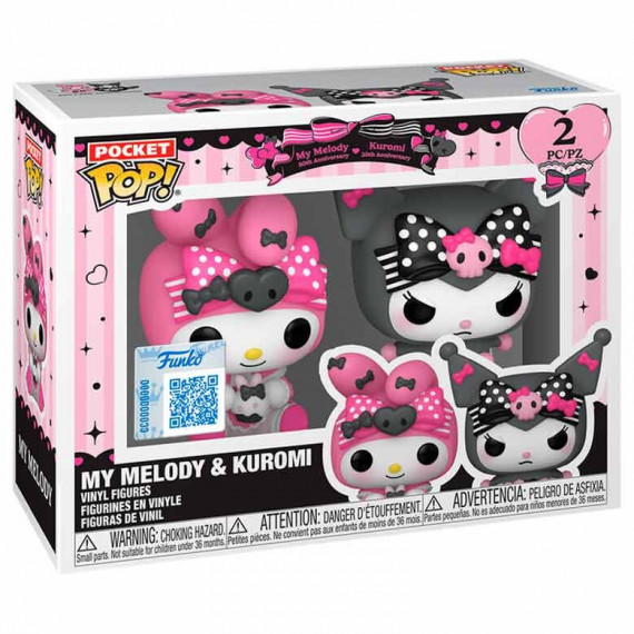 Blister 2 Llaveros Pocket Pop My Melody & Kuromi Exclusive  FUNKO