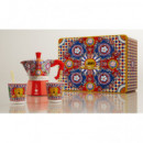 Set Cafetera 3 Tazas BIALETTI + 2 Vasos Dolce&ampgabbana