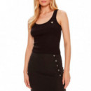 Camiseta sin Mangas de Punto Acanalado  GUESS