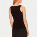 Camiseta sin Mangas de Punto Acanalado  GUESS