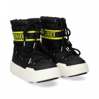 Botin Presky Nylon Lima+negro  MOON BOOT