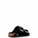 BIRKENSTOCK - Arizona Bb Exq Tex Velvet - Black - 1030056/BLACK